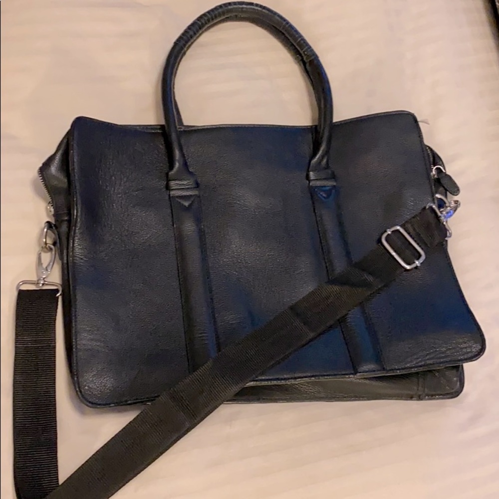 Black Leather brief bag